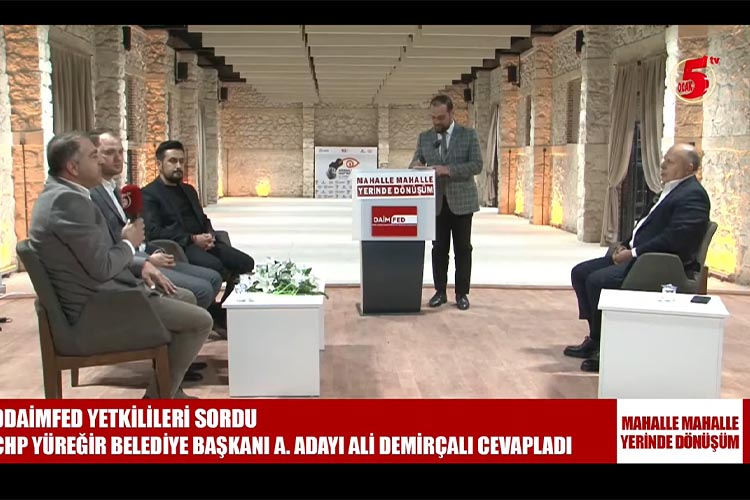 “Mahalle Mahalle Kentsel Dönüşüm” 5 Ocak Tv’de Canli Yayinda